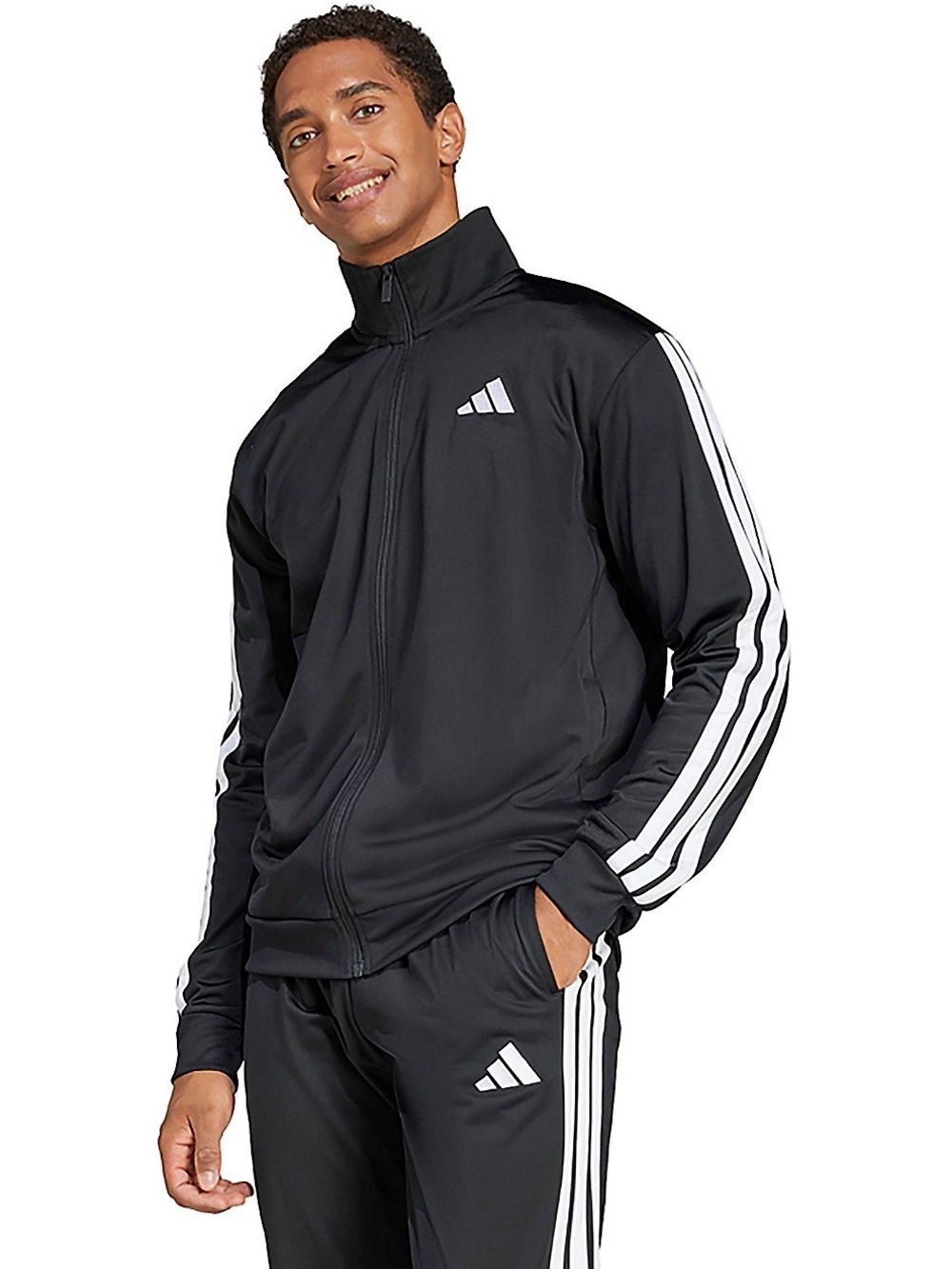 Adidas Men’s Black Track suit with White Stripes